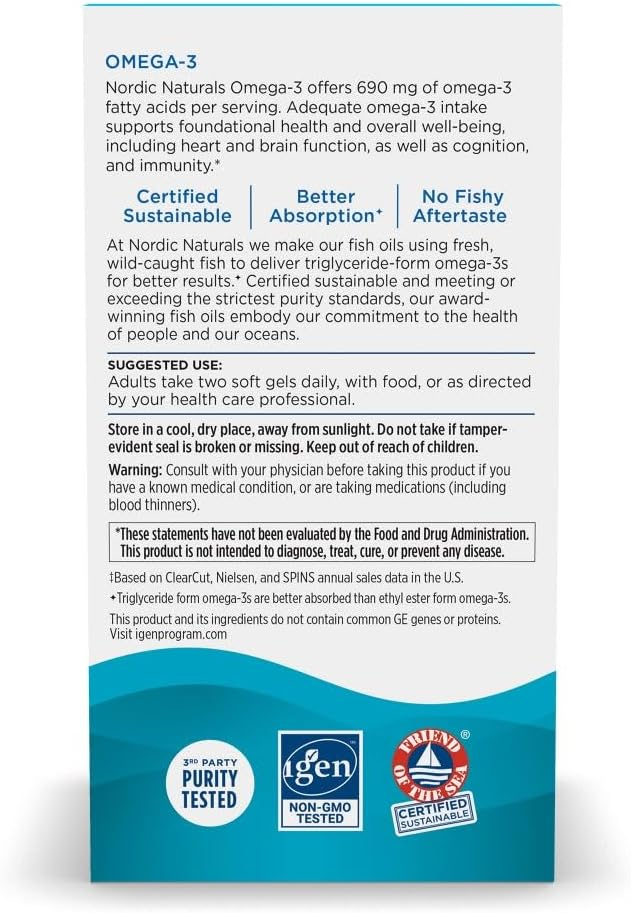 Nordic Naturals Omega-3, Lemon Flavor